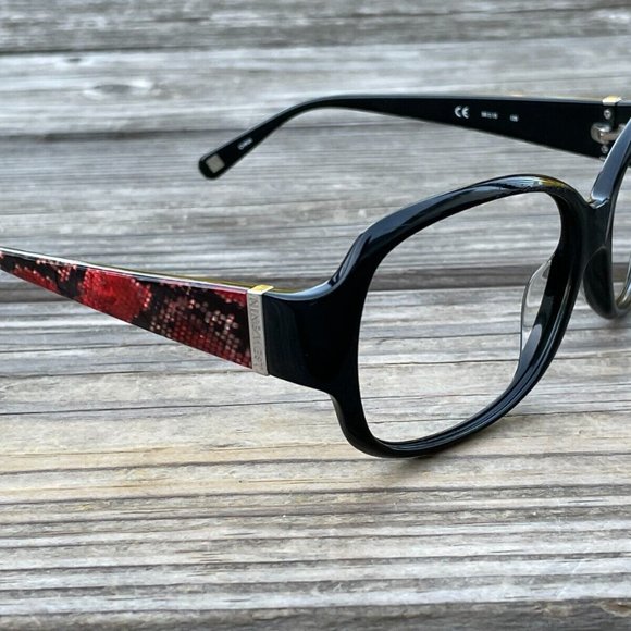 Nine West Women Eyeglasses/Sunglasses Frame Black Snake Print Arms Glasses Frame - Picture 3 of 13